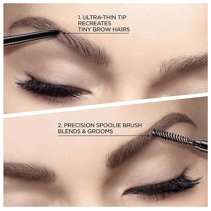 L'Oreal Paris Makeup Brow Stylist Definer Waterproof Eyebrow Pencil, Ultra-Fine Mechanical Pencil, Draws Tiny Brow Hairs and Fills in Sparse Areas and Gaps, Blonde, 0.003 Ounce (Pack of 2)