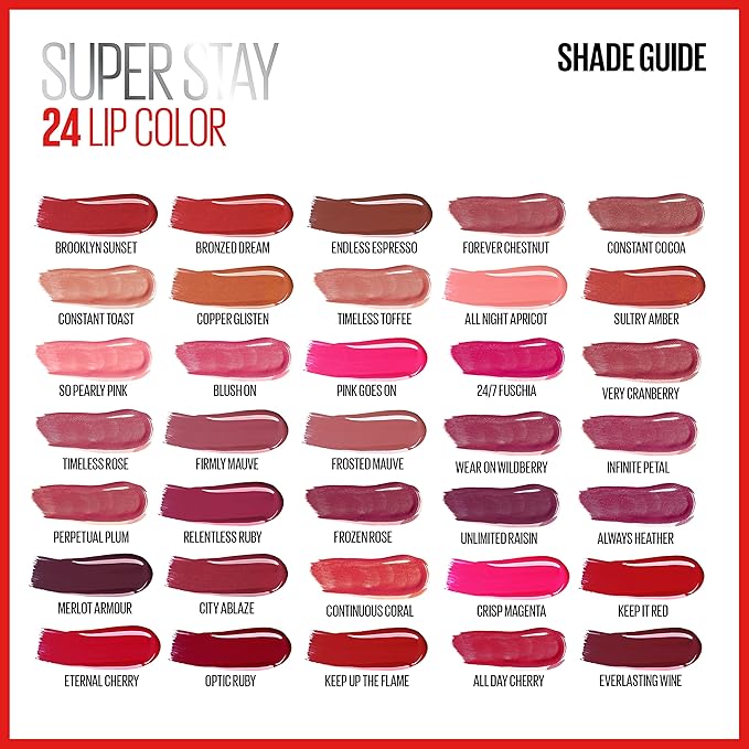 Maybelline Super Stay 24, 2-Step Liquid Lipstick Makeup, Long Lasting Highly Pigmented Color with Moisturizing Balm, Wear On Wildberry, Mauve Pink, 1 Count
