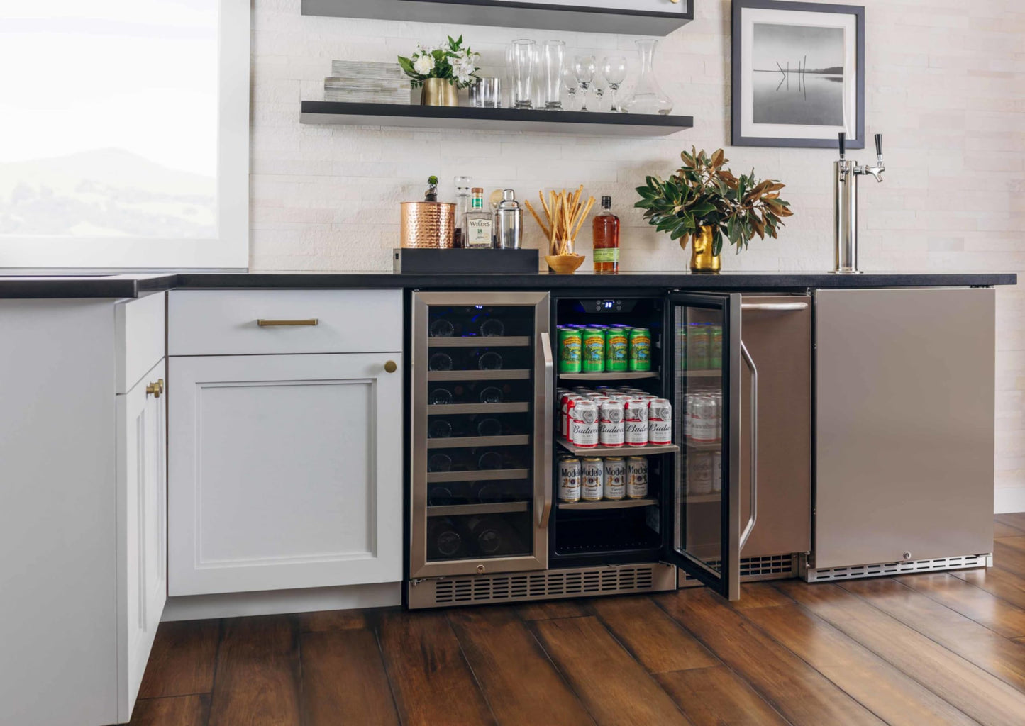 EdgeStar CWB2886FD 30-Inch Built-In Wine and Beverage Cooler with French Doors