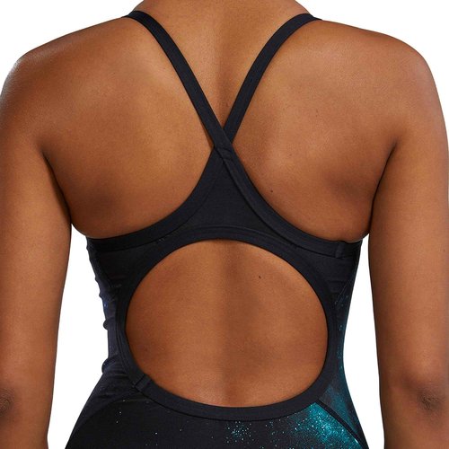 TYR Women's Durafast Elite Diamondfit Swimsuit, Blue/Green/Starborne, 26