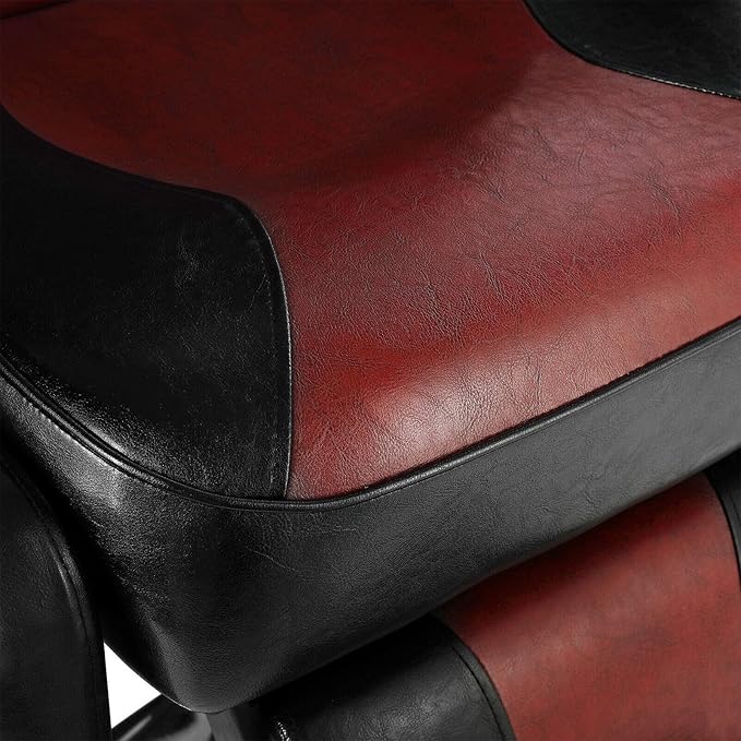 Artist hand Barber Chair Hydraulic Reclining Barber Chairs Heavy Duty Salon Chair for Hair Stylist Tattoo Chair Salon Equipment (Red,Black)