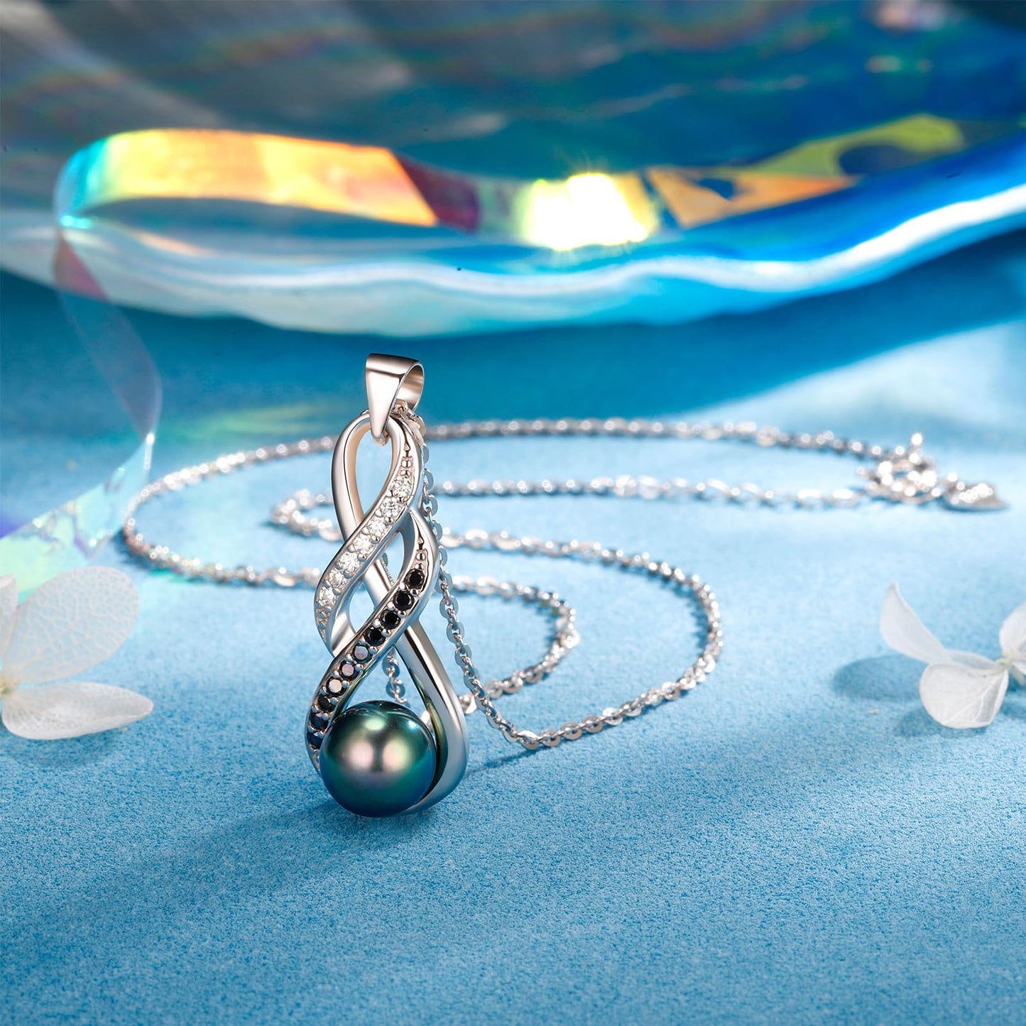 NONNYL Birthday Gifts for Women Valentine's Day Gifts for Her Grandma-Mothers Day Gifts for Mom, Gift for Wife Wedding Birthday Anniversary Jewelry,Christmas Day Gifts Tahitian Black Pearl Necklace