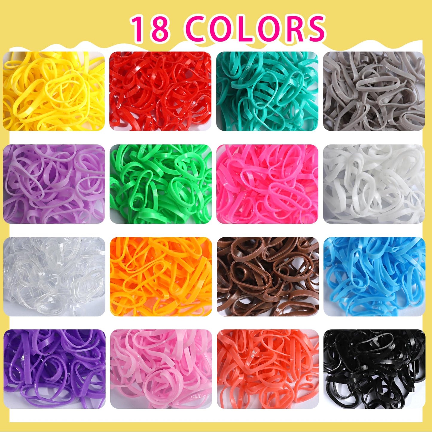 YGDZ Hair Accessories Set: Colorful Rubber Bands, Cotton Hair Ties, Ponytail Holders, Hair Clips with Organizer Box for Girls, Toddlers