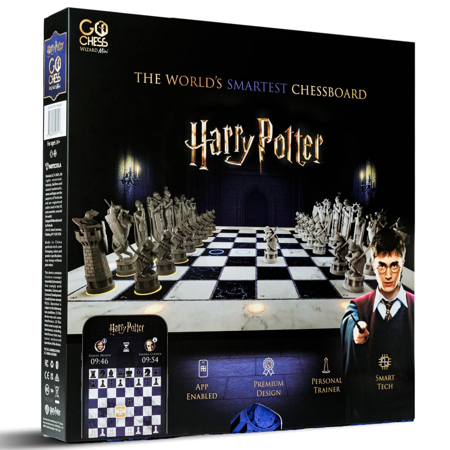 Harry Potter Electronic Chess Board Game. GoChess Mini Wizard. Light-Up Chess Set for All Skill Levels. Online Play App for Harry Potter Fans Smart Board Games Lovers