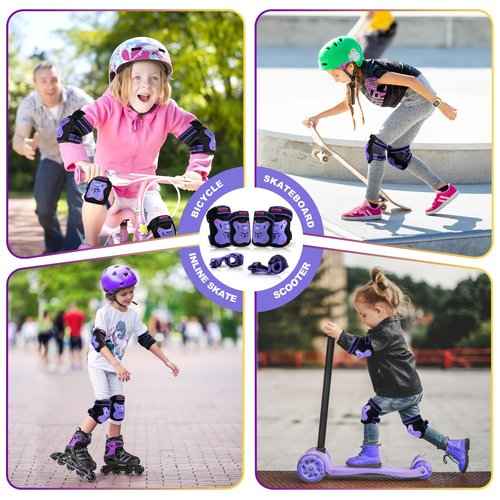 2PM SPORTS Purple M Inline Skates & Purple M Protective Gear Set