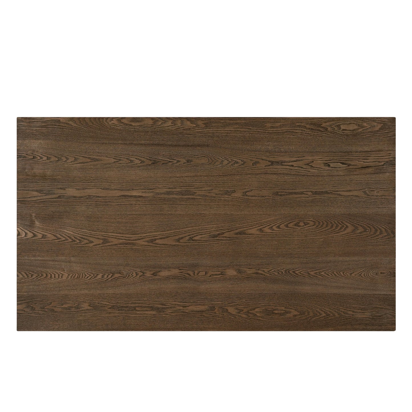 Merax Farmhouse Dining Table for 6, 63 Inch Rectangular Wooden Kitchen Table with Double V Base, Rustic Dining Table with Engineered Wood Top and Solid Wood Legs, Walnut