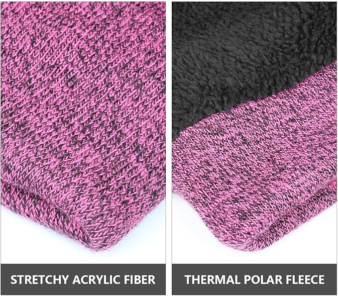 OZERO Winter Beanie Daily Hat - Thermal Polar Fleece Ski Stocking Skull Cap for Men and Women