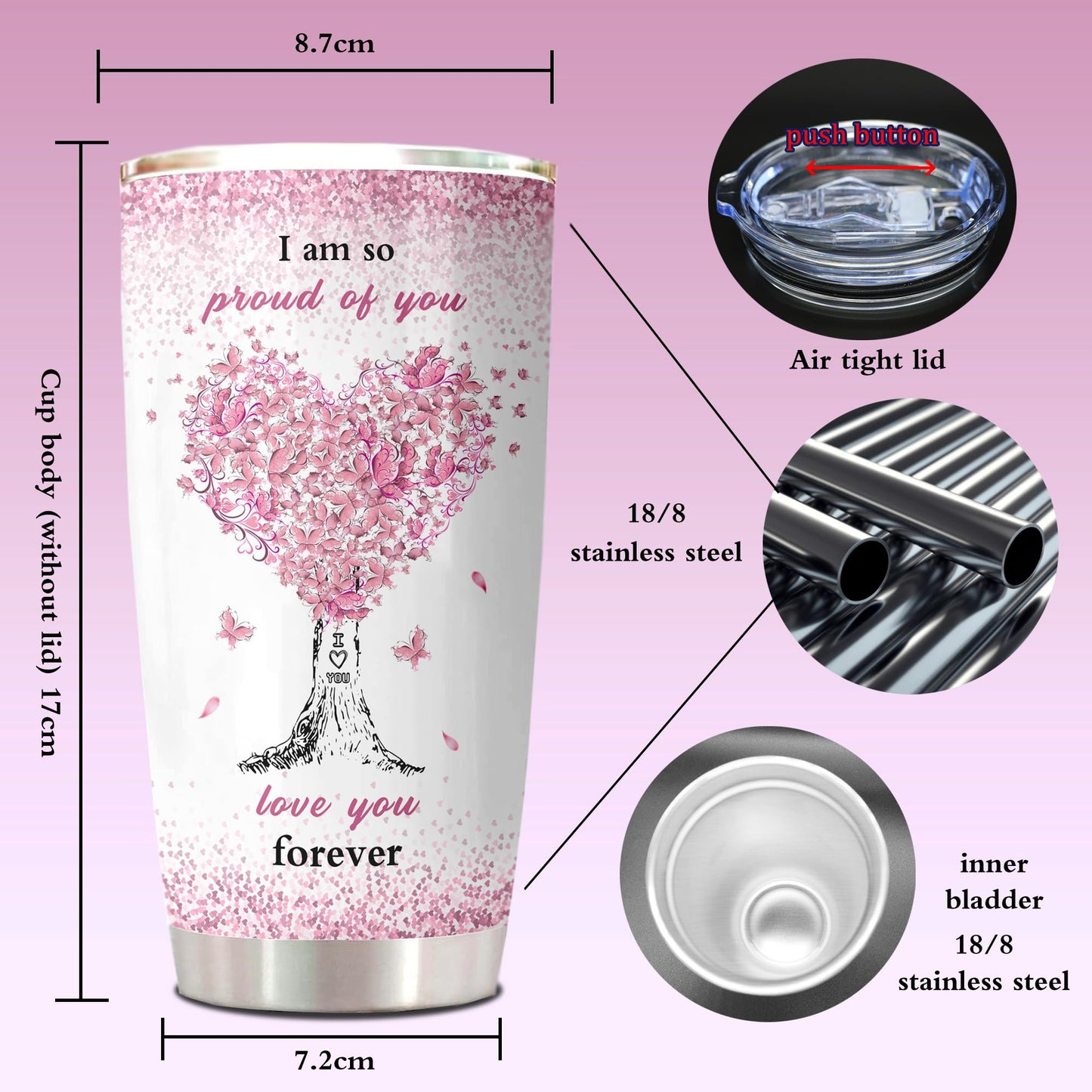 ZANIION Granddaughter Gifts Tumbler 20oz 1PC, Great Birthday Gifts For Granddaughter From Grandma Mug, Best Christmas Graduation Valentines Day Decoration Present For Grandchild Coffee Cup