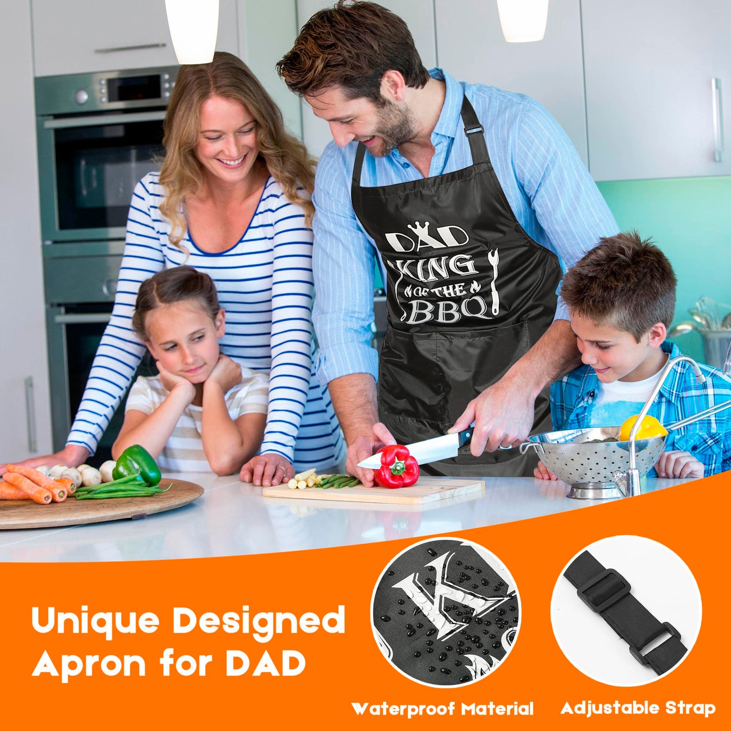 Dad Gifts from Daughter Son, 16PCS Griddle Kit Grilling Gifts for Dad Birthday, Best DAD BBQ Grill Tools for Dad Father New Daddy for Dad Birthday from Kids