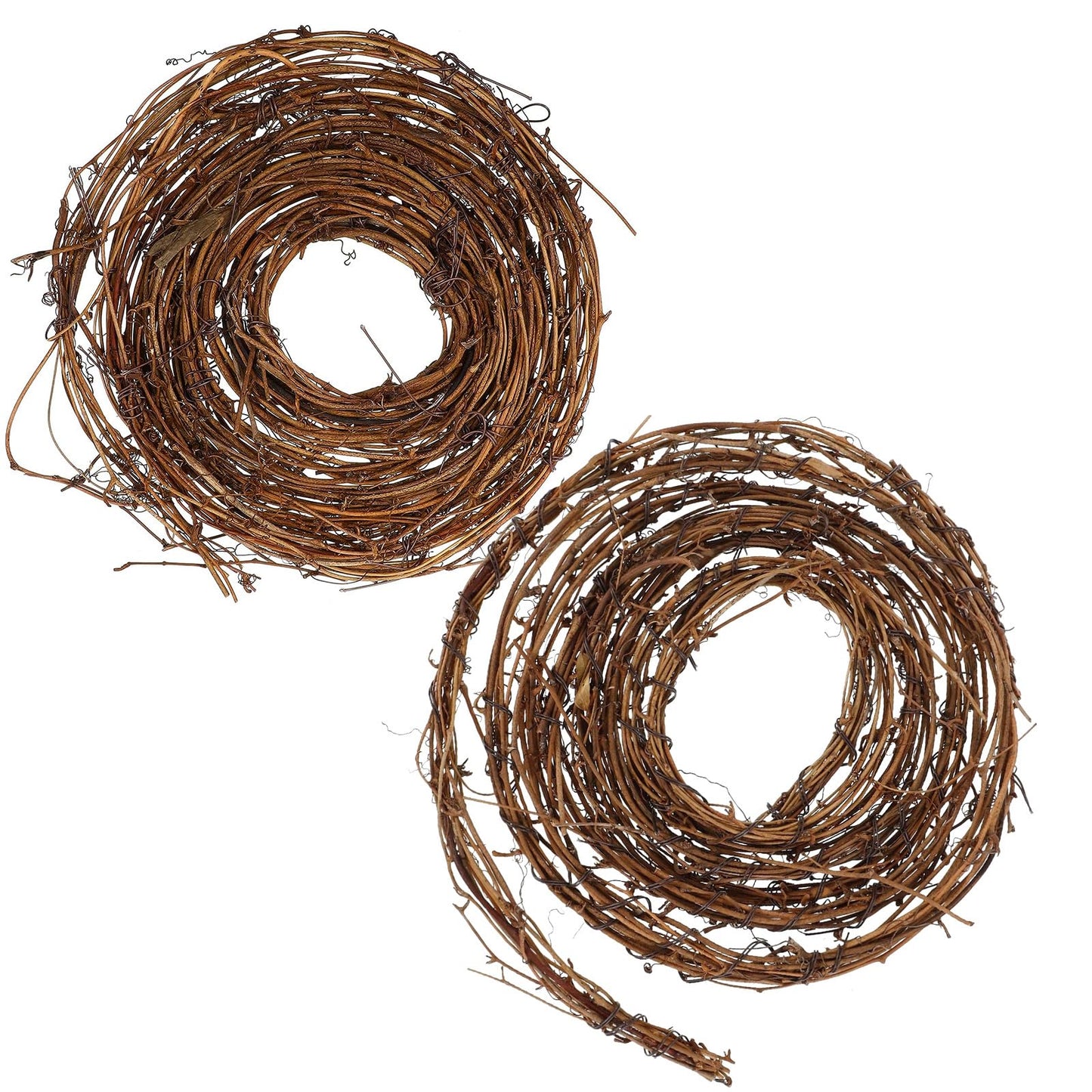 DIY Crafts Natural Grapevine Twig Garland Wreaths Decor 15-Feet for Wedding House Holiday Door Wall Decor (2PCS Green)