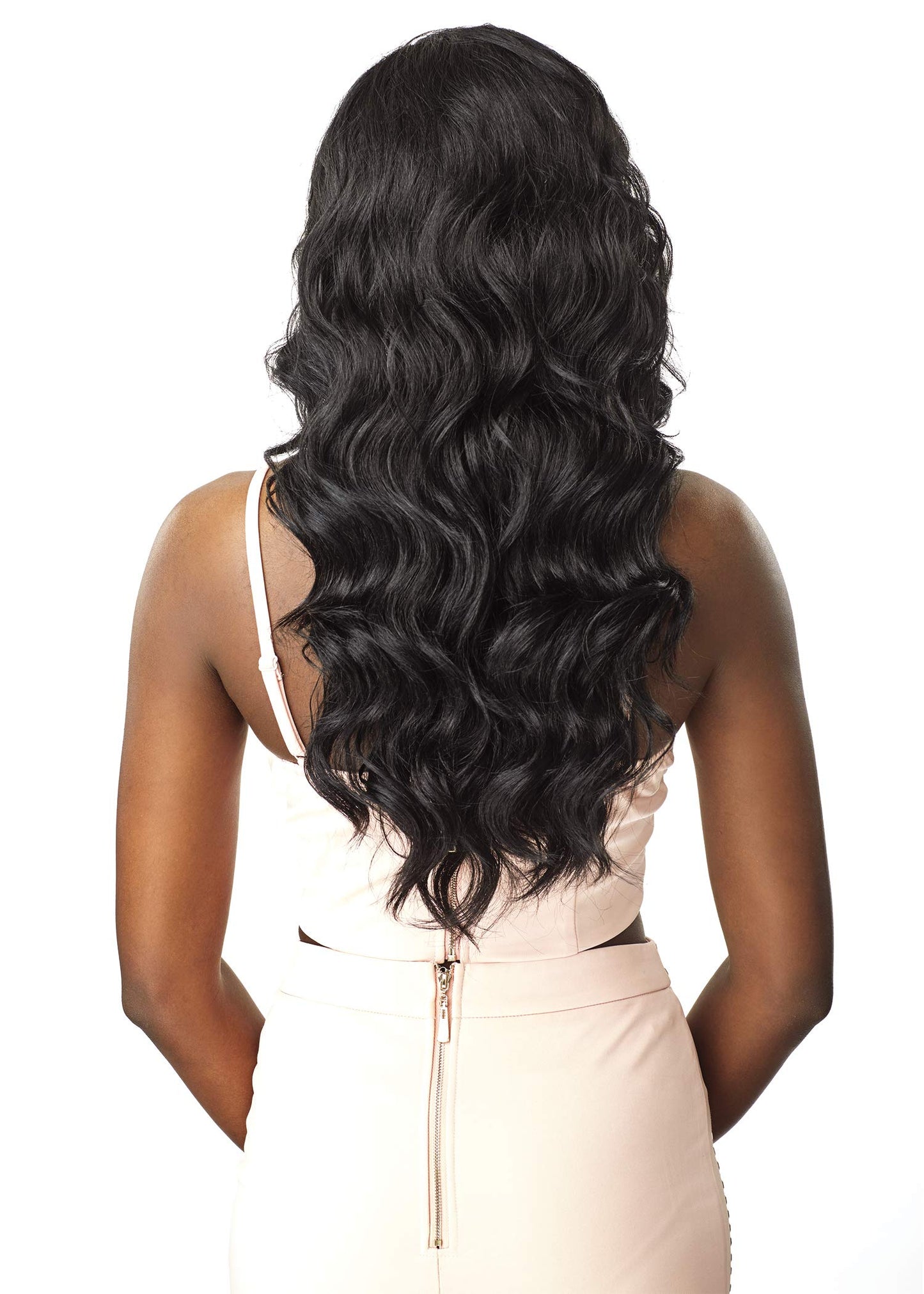 Sensationnel Instant Weave Half Wig - Dee Synthetic Wig Cap for Seamless Hair Blending (T1B/BG)