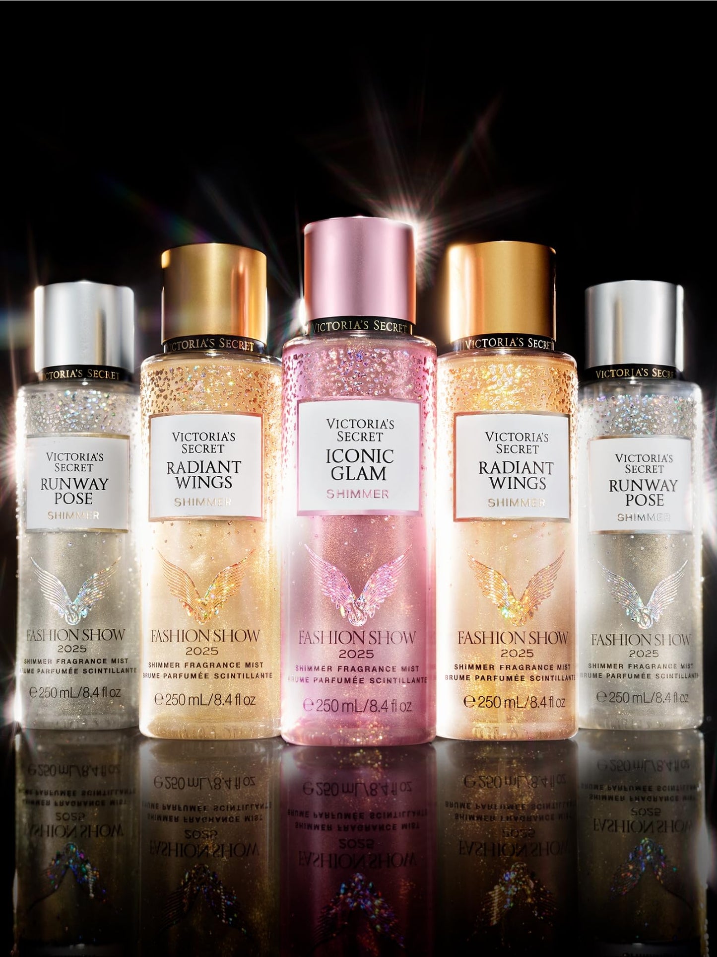 Victoria's Secret Fashion Show Iconic Glam Shimmer Fragrance Mist, Body Spray for Women (8.4 oz)