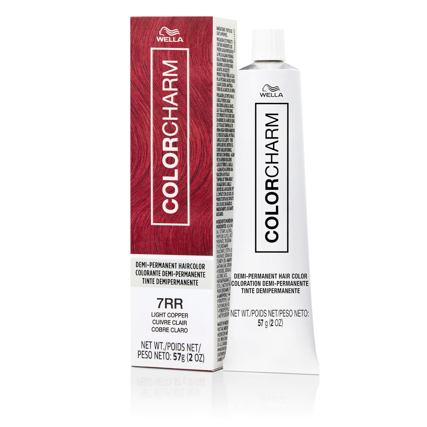 COLORCHARM Demi Permanent Hair Color 7RR Light Copper Gloss, Refresh & Tone 2 Fl Oz