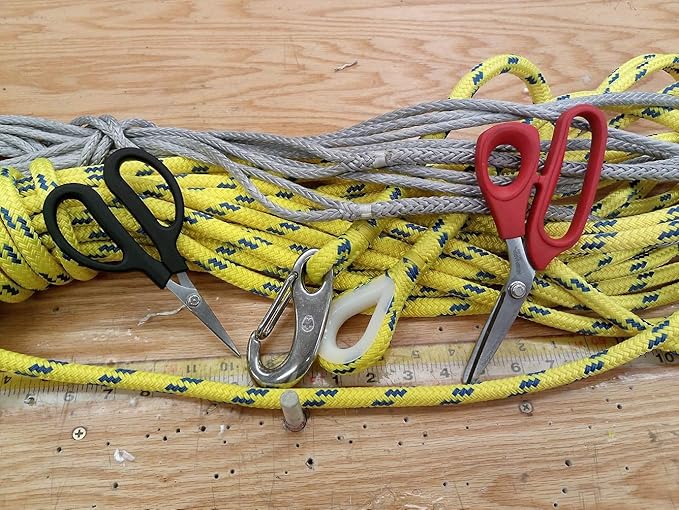 Ascend Tools 6-1/4 inch Carbon Steel Shears - Kevlar, Dyneema, Vectran, Spectra, Technora, Nomex, Innegra, Dacron, Fiberglass, Carbon Fiber, Fiber Optic Kevlar Shears