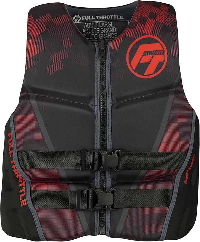 Full Throttle Adult Rapid Dry Neoprene USCGA Life Jacket for Water Sports, PWC & Boats