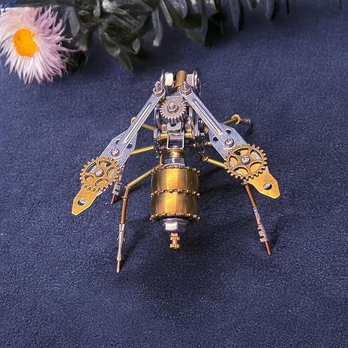 Mechanical Wasp Model Steampunk Insect Sculpture,3D Metal Model Kits, DIY Projects Hobby Kit Metal Building,Arts and Crafts Sets,Gifts for Birthday (Mechanical Wasp A)