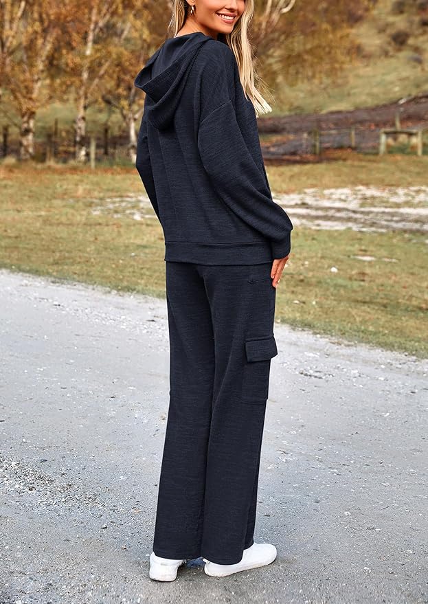 PRETTYGARDEN 2 Piece Sets for Women Fall 2026 Sweatsuits Outfits Lounge Matching Hoodie Set Travel Track Suits Winter Clothes