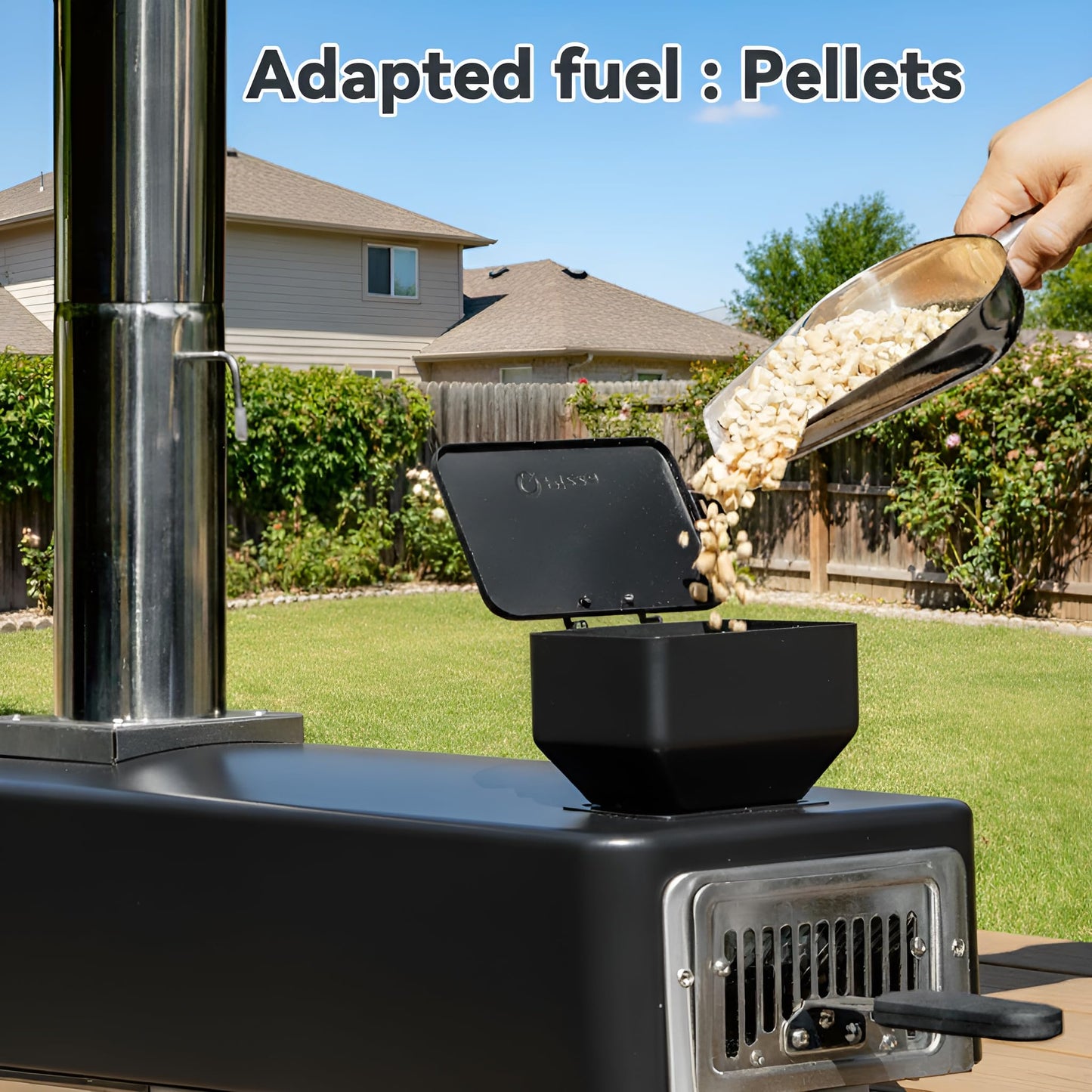 Q Pizza Portable Pizza Oven, Outdoor Pizza Stove, Wood Pellet Burning Pizza Oven with Pizza Stone for Outdoor Backyard Pizza Maker Garden Kitchen, PS105
