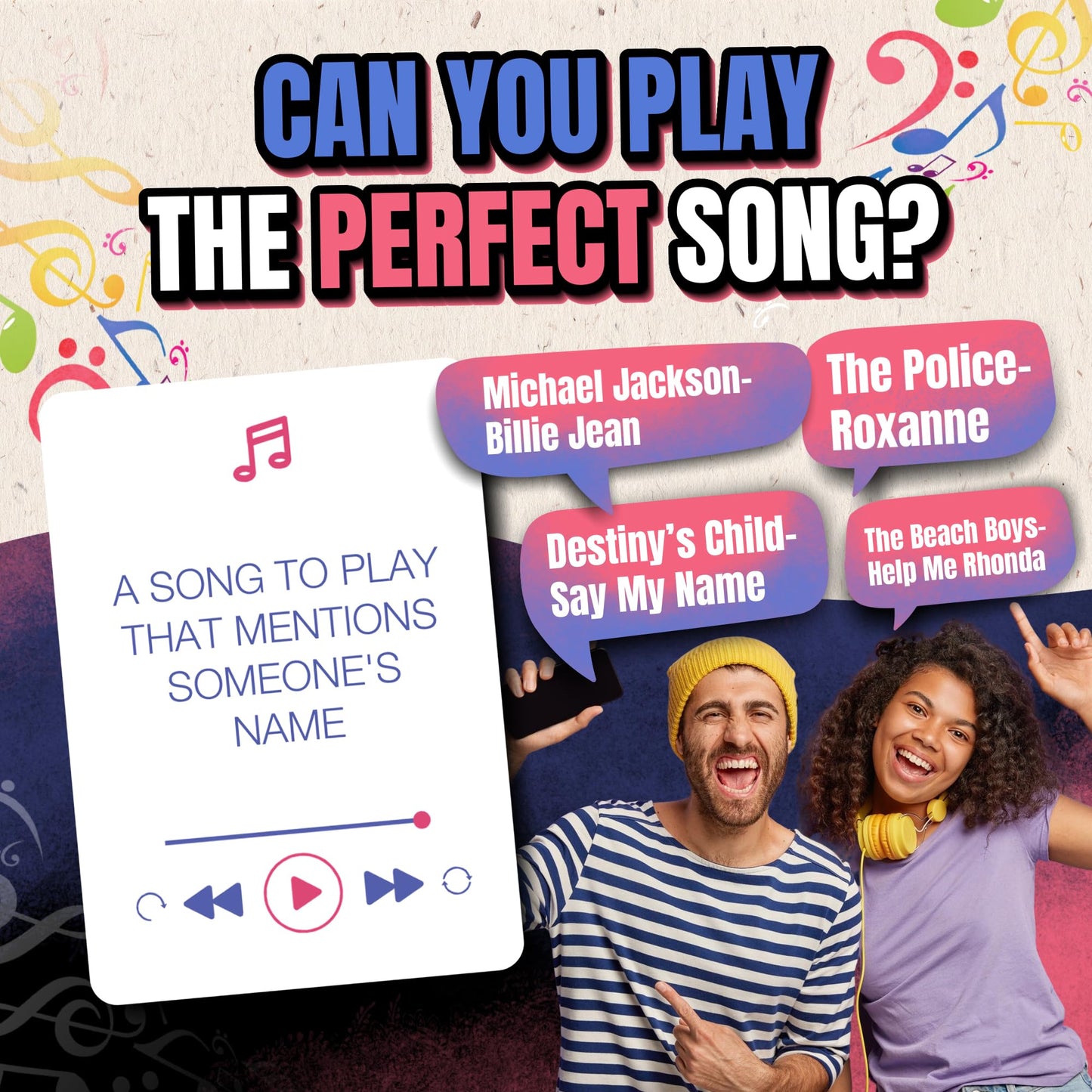 Game That Song - Fun Music Card Game for Adults and Teens - Compete to Play The Best Song- Makes A Great Gift for Music Lovers, Game Night, Galentines Gift, Karaoke or Singing