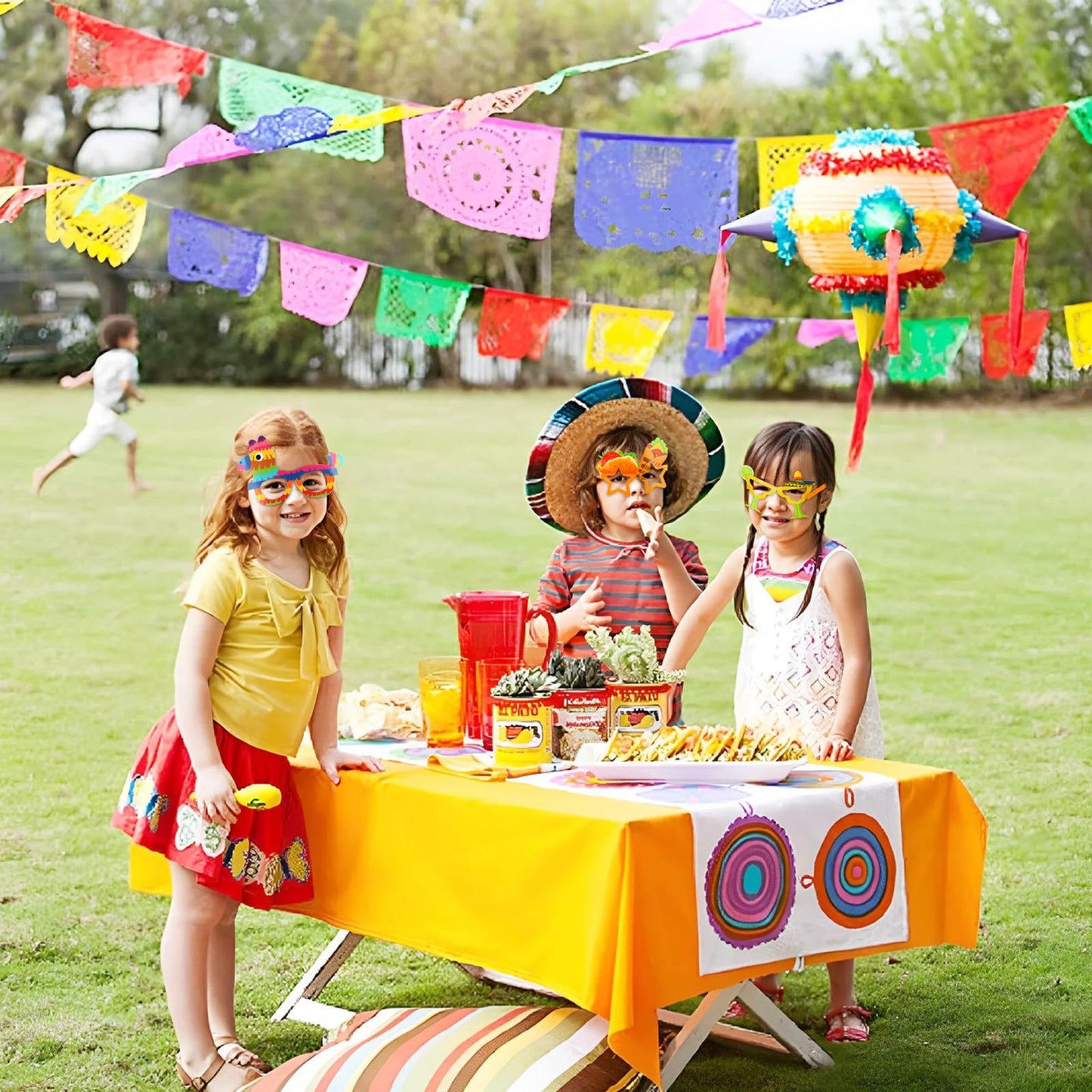 Hooqict 32 Pcs Mexican Party Decorations Paper Eyeglasses Cinco De Mayo Taco Party Favor Glasses for Fiesta Party Mexican Carnival Supplies Day of the Dead Decor