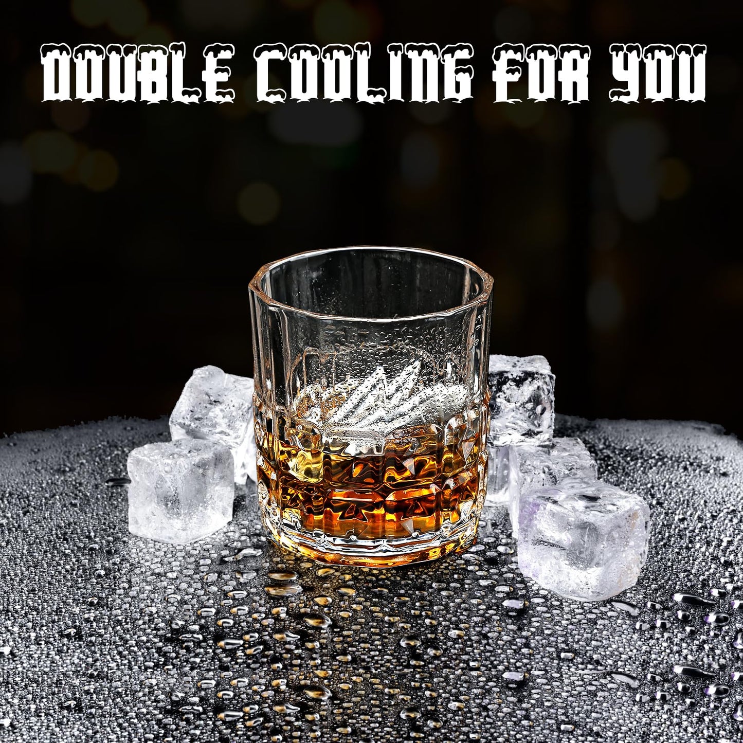 Gifts for Men Dad, Father's Day Anniversary Birthday Gifts Ideas for Him Husband Boyfriend, Stainless Steel Whiskey Stones and Whiskey Glasses Set, Unique Whiskey Bourbon Groomsman Gifts for Men Boss