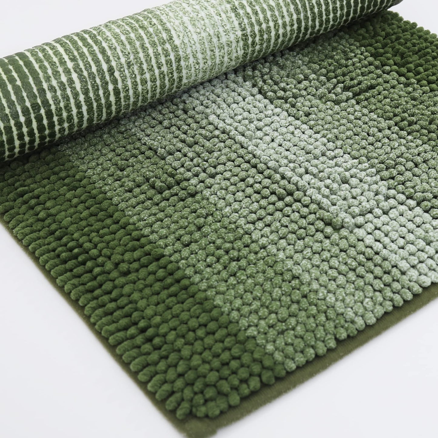 COSY HOMEER 24x17 Inch Bath Rugs Made of 100% Polyester Extra Soft and Non Slip Bathroom Mats Specialized in Machine Washable and Water Absorbent Shower Mat,Green