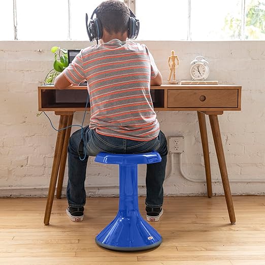ECR4Kids ACE Active Core Engagement Wobble Stool, 18-Inch Seat Height, Flexible Seating, Blue