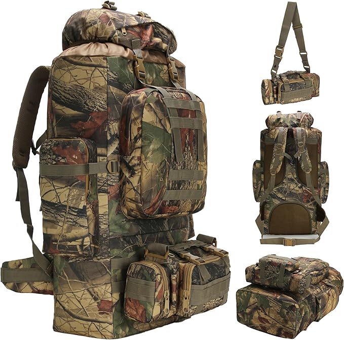 HongXingHai 100L Camping Hiking Backpack,Molle military Tactical rucksack backpack,Waterproof Lightweight Hiking Backpack...