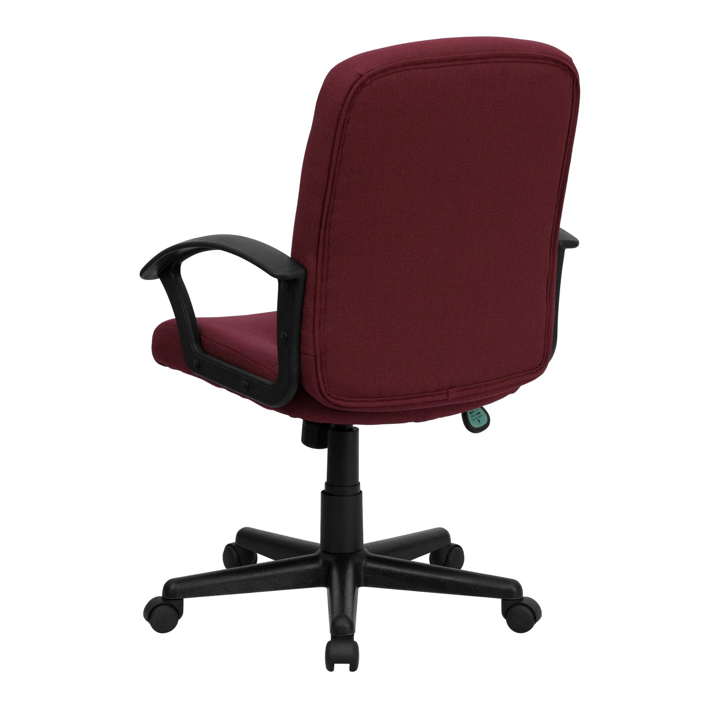 Flash Furniture Garver Mid-Back Burgundy Fabric Executive Swivel Office Chair with Nylon Arms