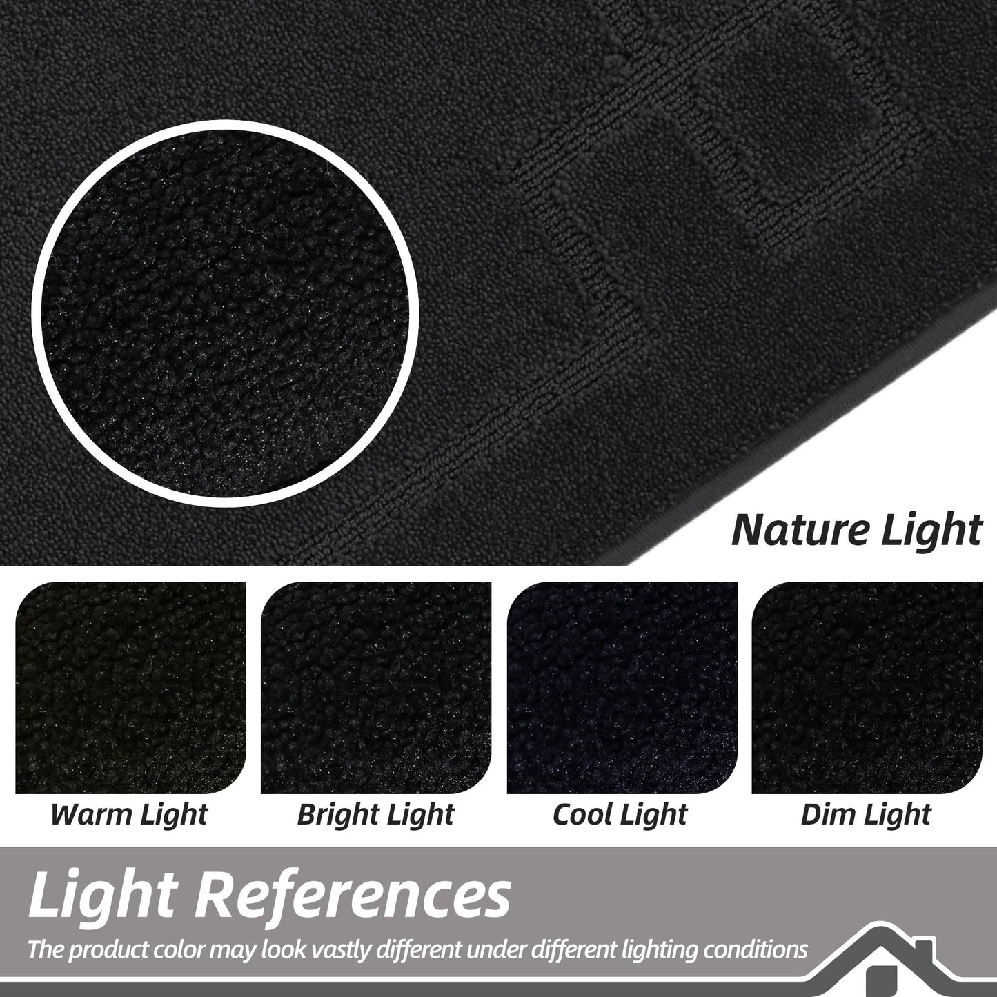 BEQHAUSE Door Mat 32" x 48", Non-Slip Door Mats Indoor Entryway Rugs Washable Low-Profile Absorbent and Stain Resist Floor Mats, Dog Door Mat for Front Back Door, Muddy Wet Shoes & Paws, Black