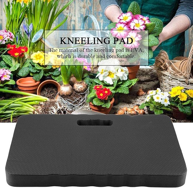 equlup Extra Thick Kneeling Pad, Soft Foam Knee Cushioning Large Foam Kneeler Mat for Knee, 17.7 x 11 x 1.5 in Gardening Auto Repair Knee Cushioning, Black