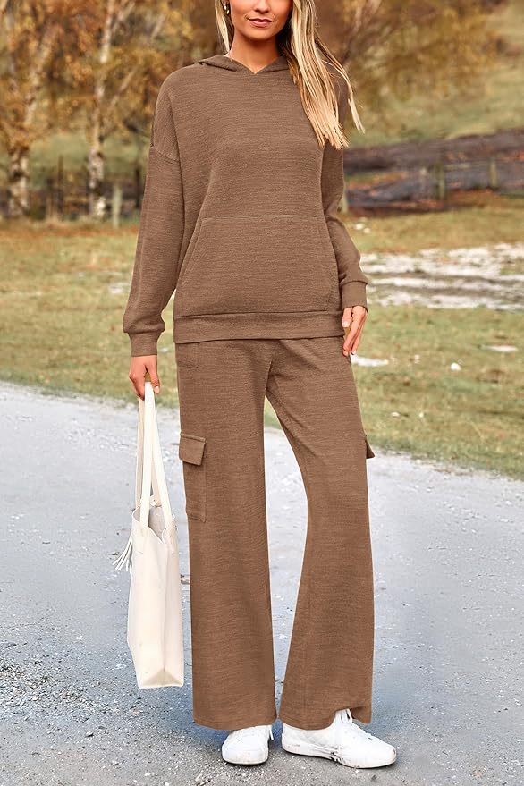 PRETTYGARDEN 2 Piece Sets for Women Fall 2026 Sweatsuits Outfits Lounge Matching Hoodie Set Travel Track Suits Winter Clothes