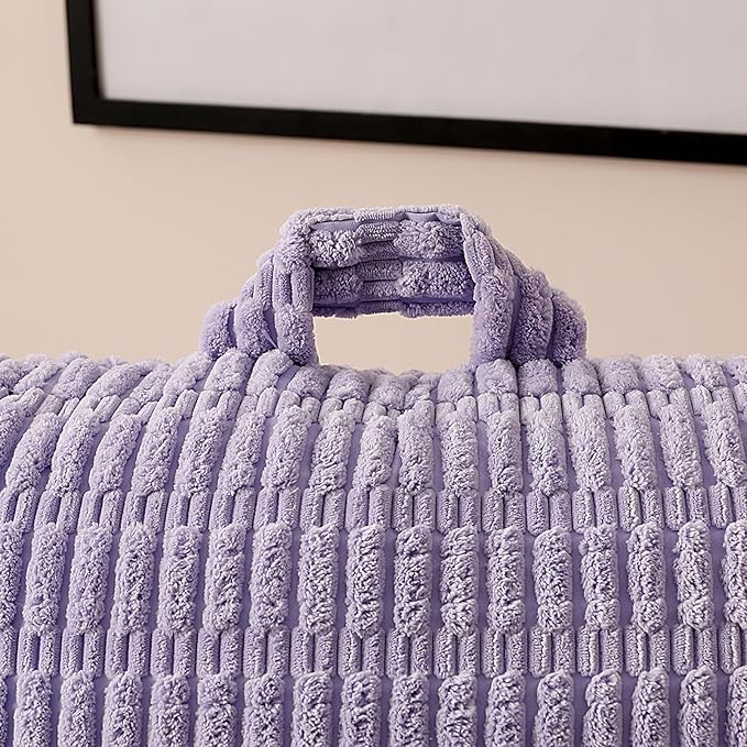 PAJEO Reading Pillow for Sitting in Bed, Large Backrest Reading Pillow with Arm Rest,Back-Rest Support Cushion for Sit Up on Couch, Sofa, and Floor (Light Purple Corduroy, Large(19"))