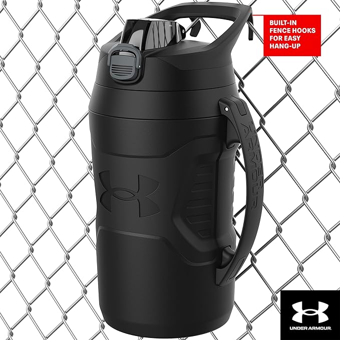 Under Armour 32 oz Insulated Water Bottles - Sports Water Jug with Handle, Fence Hook, Leak Resistant for Baseball, Football & More, 32 oz, Sports Water-Bottle Insulated (Pack of 4)