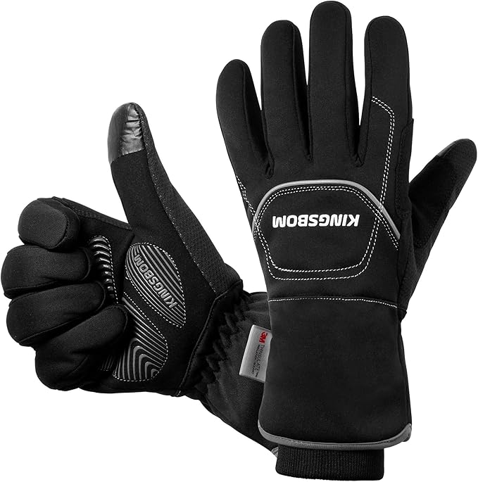 KINGSBOM -40F° Waterproof & Windproof Thermal Gloves - 3M Thinsulate Winter Touch Screen Warm Gloves - for Cycling,Riding,...