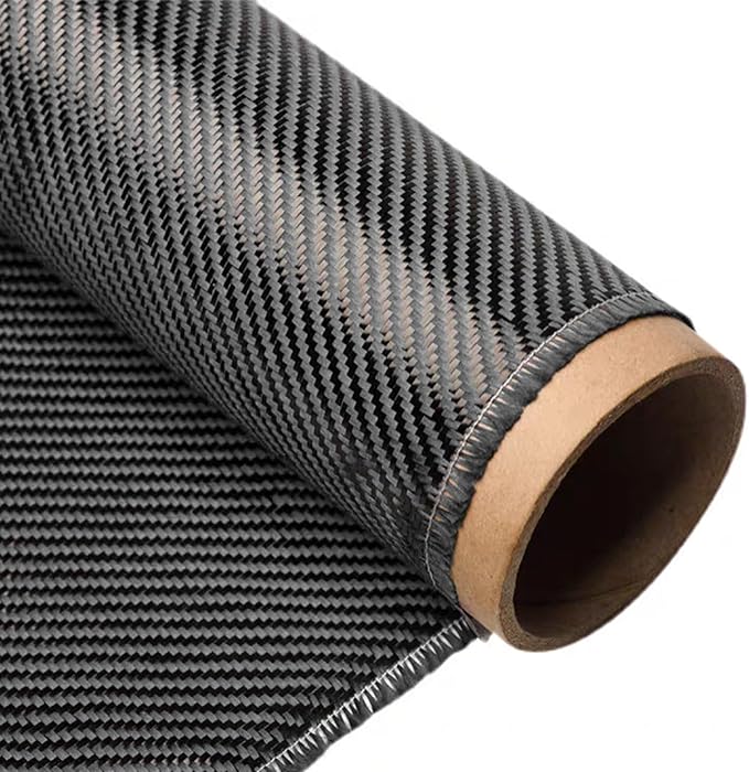 Coynurex 4.2ft x12in Carbon Fiber Fabric Roll – 3K Twill Weave, 200gsm Black Carbon Fiber Cloth for Reinforcement, Auto DI...