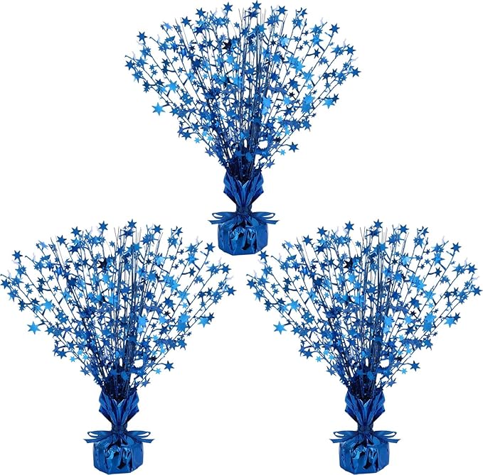 Crowye 3 Pieces Metallic Foil Spray Centerpiece Halloween Party Star Table Decoration Burst Centerpieces Fall Table Decor ...