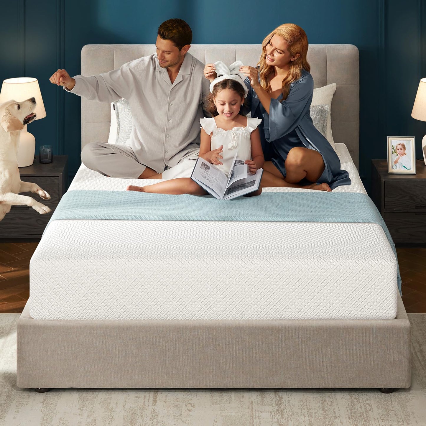 Seventable Queen Mattress, 6 Inch Cooling Gel Memory Foam Mattress in a Box, Medium Firm, Fiberglass Free, Pressure Relief & Breathable, CertiPUR-US Certified, White