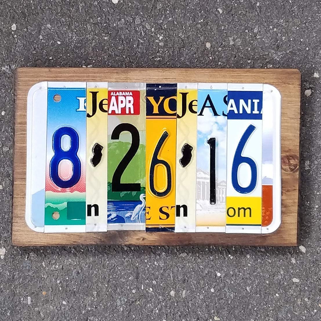 Customized 10th Anniversary Aluminum License Plate Sign - Custom License Plate Sign for Anniversarys, BIrthdays, Weddings, Special Occasions - Unique Gift made from Authentic License Plates