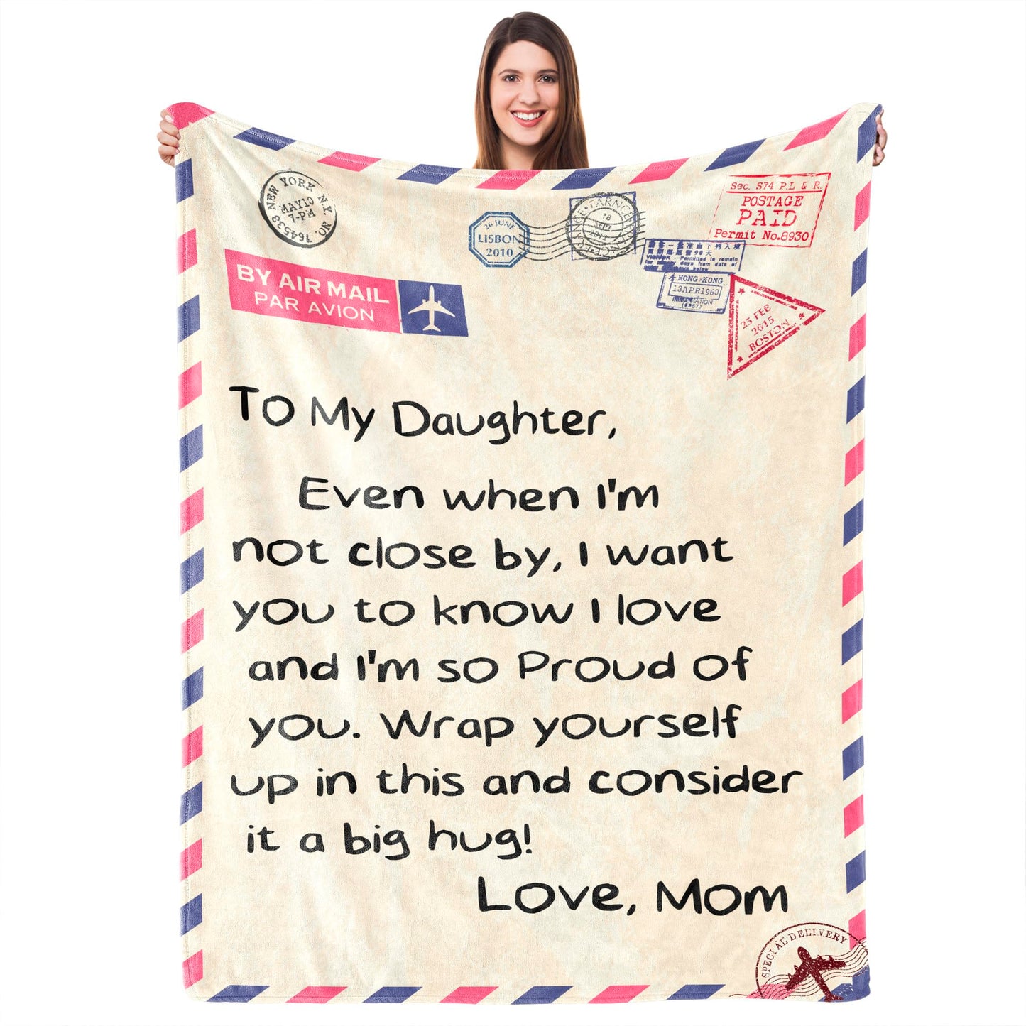 UFOORO Mothers Day Blanket Gifts for Daughter, 55"X70" Special Day to My Daughter Blanket from Mom, Gift from Mom on Valentines Birthday Mothers Day Throw Blanket Gift