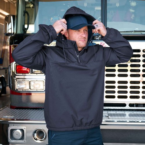 Propper Men's Hooded Softshell Job Shirt, LAPD Navy