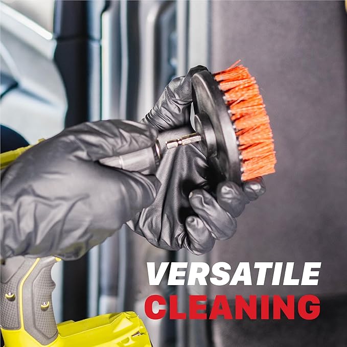 Maxshine Universal M8 Medium-Duty Drill Brush for Upholstery & Carpet (4”) | Scrubber Attachment for Car Detailing, Leather, Fabric & Home Cleaning | Deep-Clean Tool Removes Stains, Grime & Spots