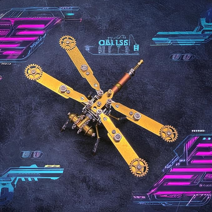 Making kit Metal Insect Bug Mechanical Sculpture Dragonfly Hobby Kits for Men Arts and Crafts Cool Things for Men Gifts for Birthday Ideas (Mechanical Dragonfly C)