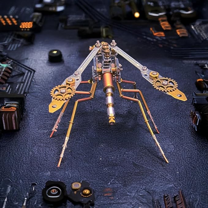 3D Metal Model Kits Mechanical Mosquito Steampunk,Metal Building DIY Projects Insect Bug Hobby Kit Arts and Crafts Sets, Birthday Gift Ideas(Mechanical Mosquito Y)