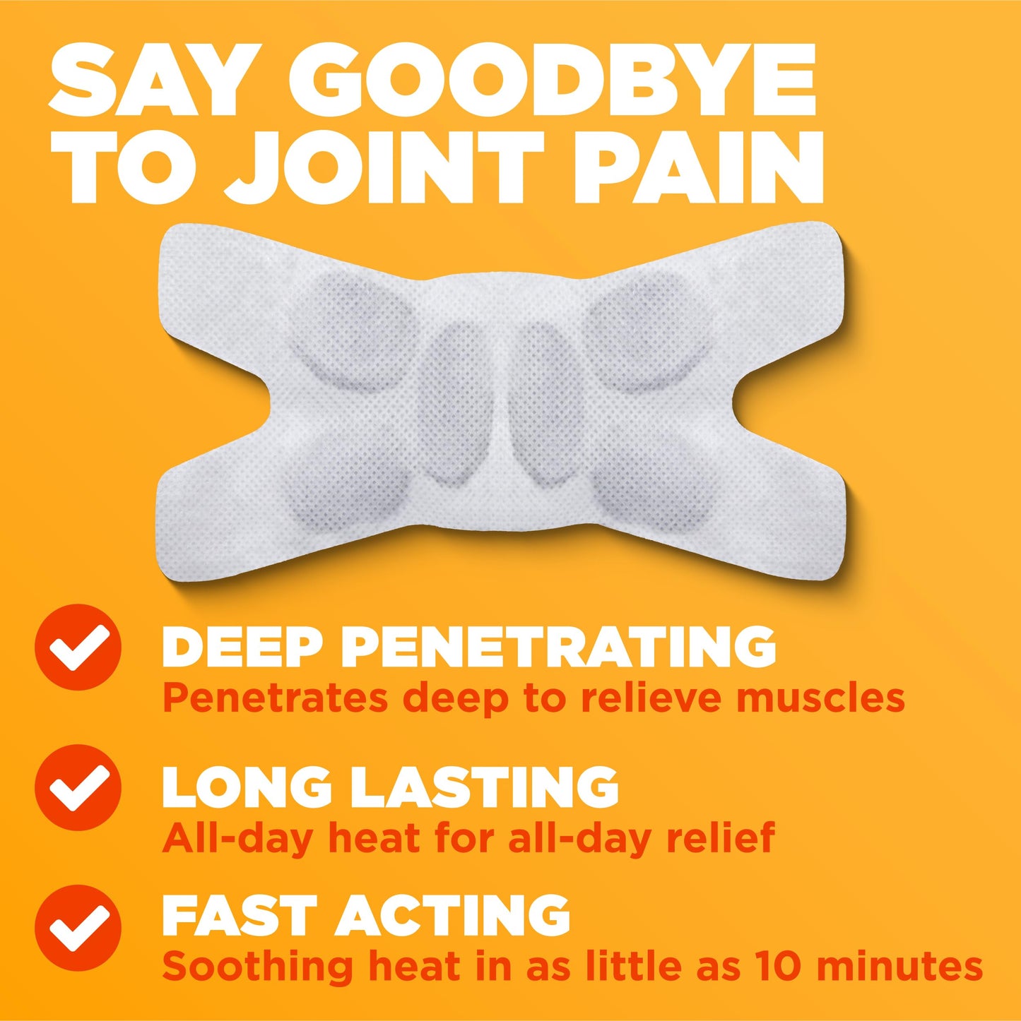 ThermaCare Portable Heating Pads - Adhesive, Disposable HeatWraps for Joint & Muscle Pain Relief - Multi-Purpose, Drug-Free Therapy with Flexible Fit