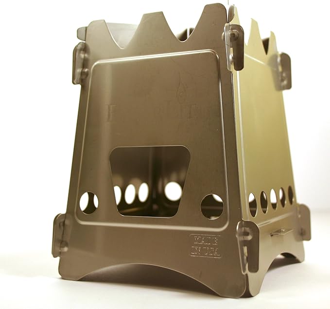 Emberlit Stainless Steel stove,Compact Design Perfect for Survival, Camping, Hunting & Emergency Preparation