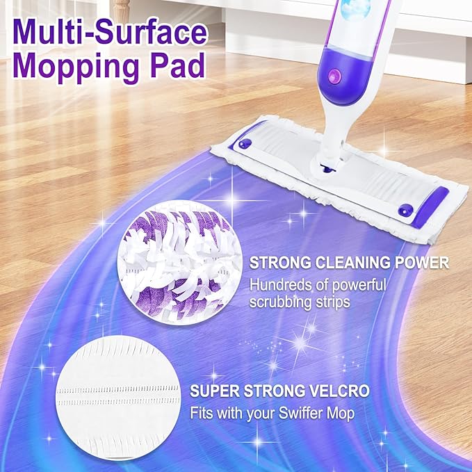 20 Pack Disposable Power Mop Pads for Swiffer Power Mop Pads,Compatible with Swiffer Power Mop Refills,Thickened Multi-Surface Replacement for Swiffer Wet Pads Refill on All Finished Floors