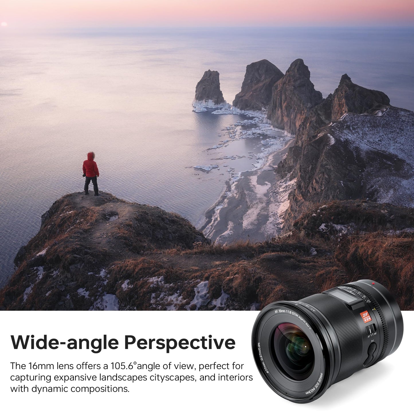 VILTROX 16mm f/1.8 Z Lens for Nikon Z-Mount Full Frame Prime Wide Angle Autofocus DF Lens with LCD Screen AF/MF Switch Compatible with Nikon Z Mount Z5 Z50 Z6 Z6II Z7 Z7II ZFC Z30 Z9 Z8 ZF