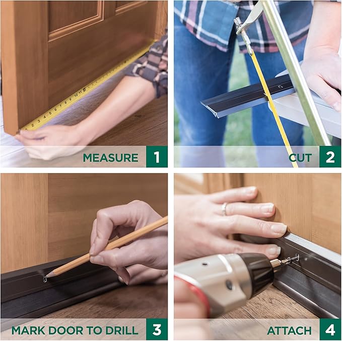 M-D Building Products 05652 All-Season Door Sweep, Heavy Duty Aluminum and Vinyl, Ideal for Residential & Commercial Use, Easy Installation, Ensure Comfort and Save Energy (36 Inch, Bronze)