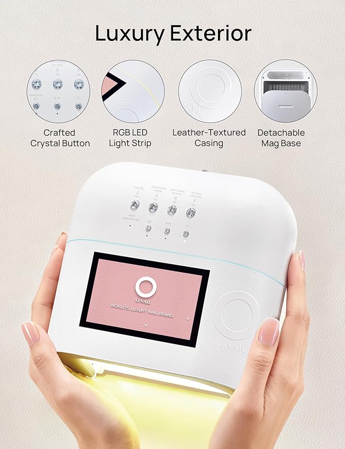 AI Health Nail Lamp-ONAIL AI Precision Scan,Reduce Excess UV Skin Damage-2in1 AI Computer&Nail Dryer with HD Visible Screen,109 LEDs 2X Faster Curing,Nail Curing Lamp for Salon and Home